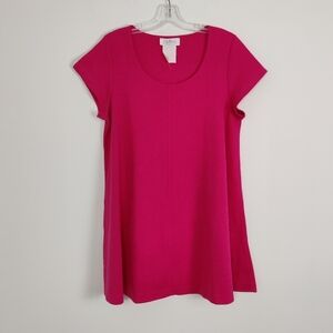 Collette by Miss Elaine Women's Vintage Mini Dress Sz Large Pink Cotton Blend